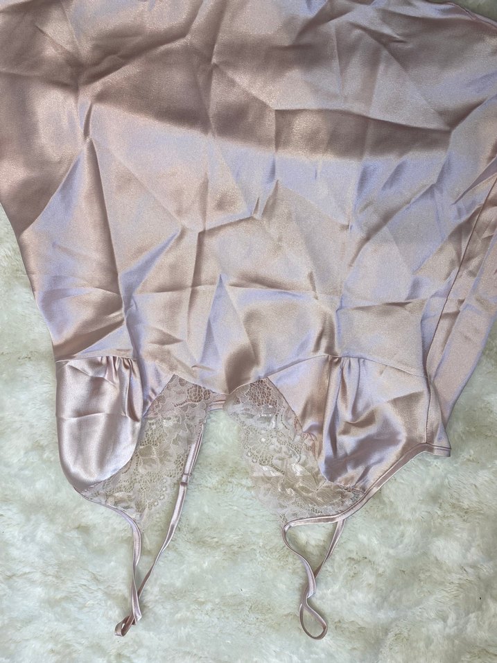 Nakışlı pudra Kadın Kısa Kollu Pijama Takımı - Görsel 2