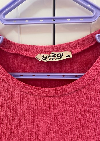 Pembe Uzun Kollu Salaş Pilili Kadın Elbise - Görsel 2