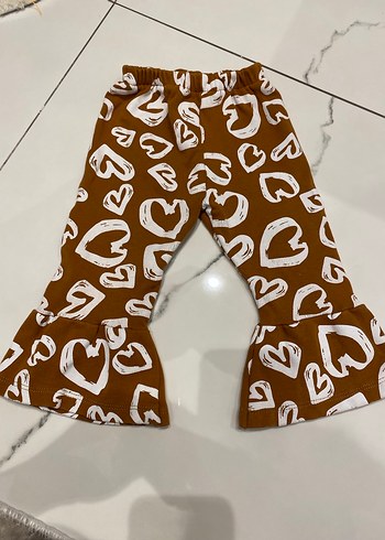 Kız Çocuk Kahverengi Süet Dantel Detaylı Tayt - Görsel 3