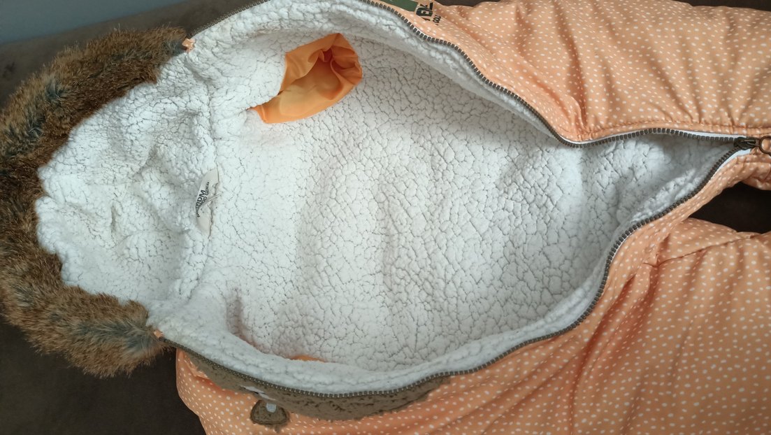 Kürklü Kapüşonlu Kahverengi Bebek Tulumu - Görsel 3