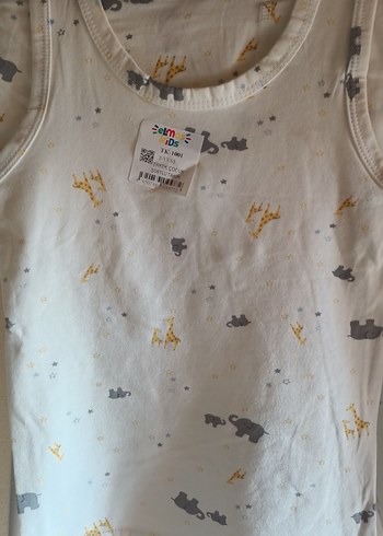 Pamuklu Erkek Bebek Kolsuz Baskılı Body - Görsel 2