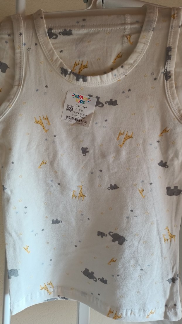 Pamuklu Erkek Bebek Kolsuz Baskılı Body - Görsel 2