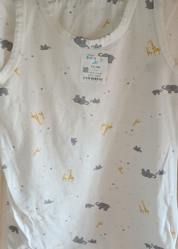 Beyaz Gri Desenli Çocuk Atlet takımı - Görsel 2