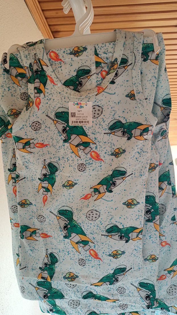 Çok Renkli Baskılı Erkek Çocuk Atlet - Görsel 3