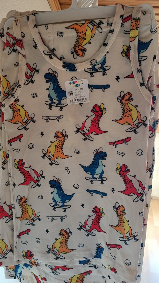 Renkli Baskılı Erkek Çocuk Atlet - Görsel 2