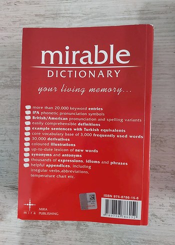 Mirable İngilizce Öğrenenler İçin Sözlük - Görsel 3