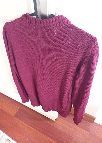 defacto Bordo Örgü Kadın Kazak - Görsel 3