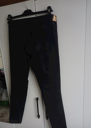 Kadın Siyah Biker Kot Pantolon - Görsel 5