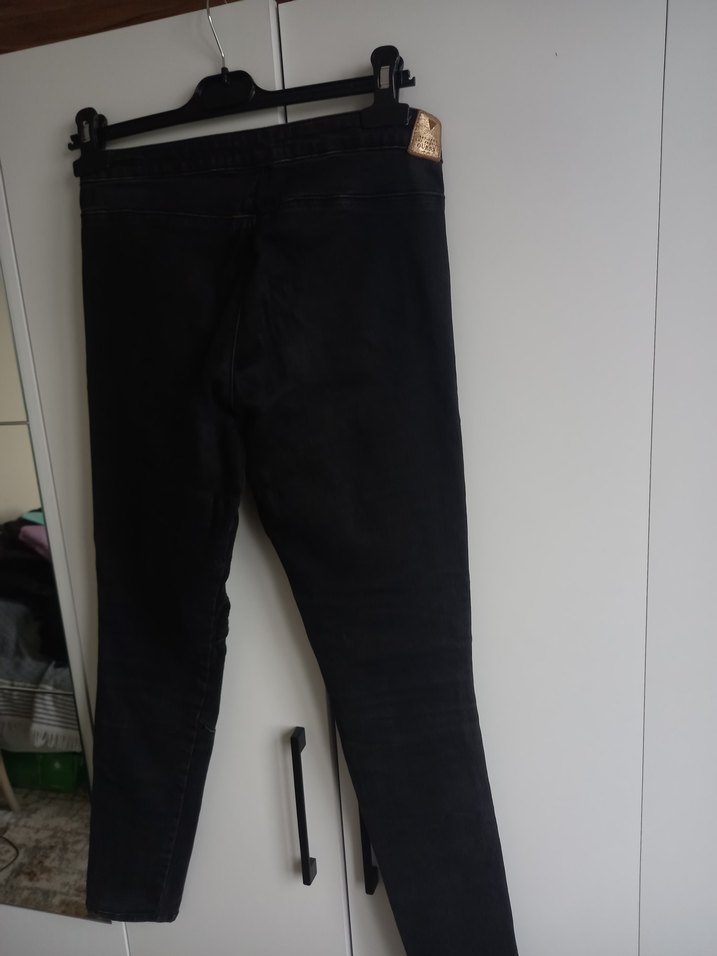 Kadın Siyah Biker Kot Pantolon - Görsel 5