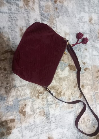 Bordo Süet Guess Kadın Omuz Çantası - Görsel 3