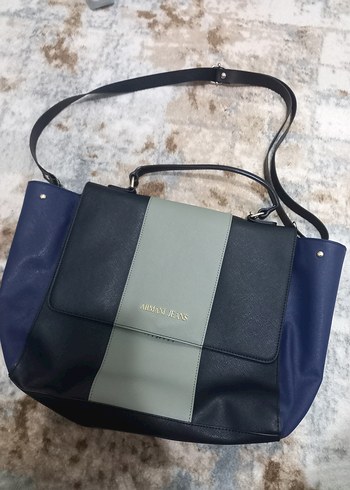 Armani Jeans Gri Deri Kadın Çanta - Görsel 3