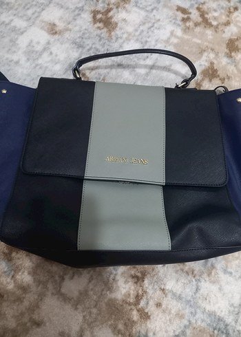 Armani Jeans Gri Deri Kadın Çanta - Görsel 2