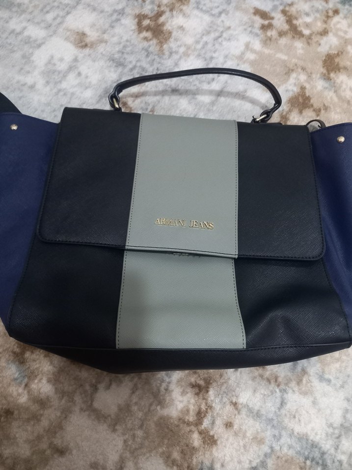 Armani Jeans Gri Deri Kadın Çanta - Görsel 2