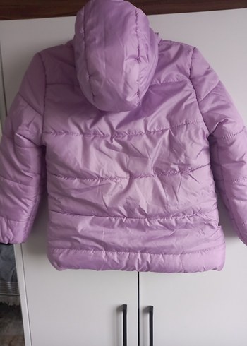Kız Çocuk Pastel Mor Fermuarlı Mont - Görsel 3