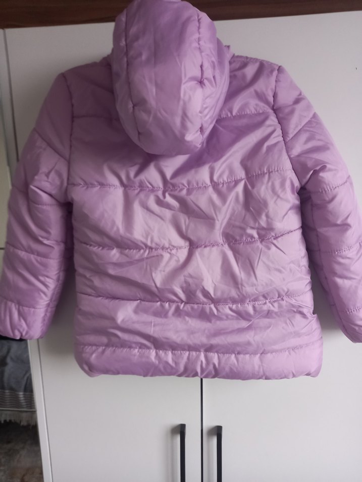 Kız Çocuk Pastel Mor Fermuarlı Mont - Görsel 3