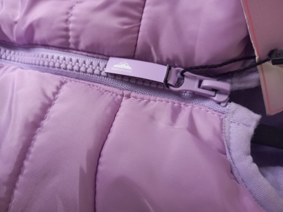 Kız Çocuk Pastel Mor Fermuarlı Mont - Görsel 5