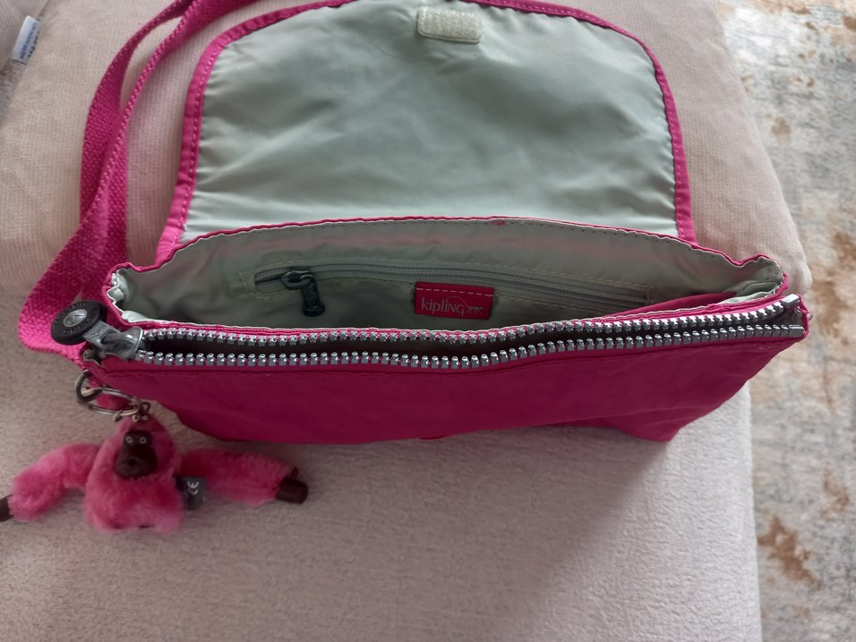 kipling Pembe Kadın Çapraz Çanta Fermuarlı - Görsel 3