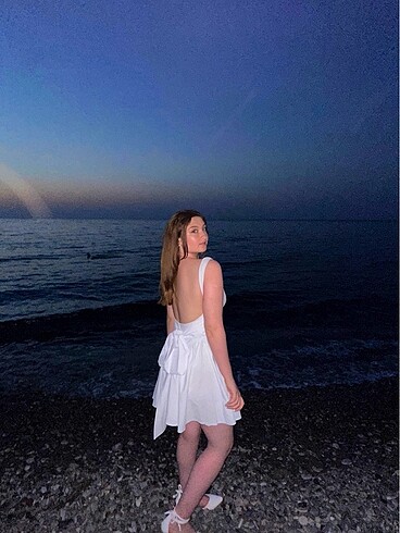 m Beden beyaz elbise