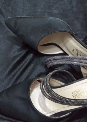 Diğer Diger Siyah Yılan Desenli Stiletto Kadın Ayakkabı