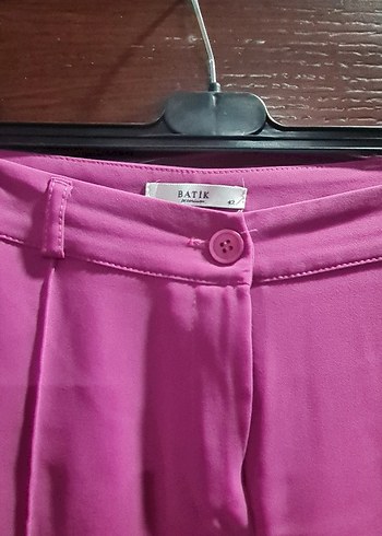 Batik Pembe Kadın Pilili Uzun Kumaş Pantolon