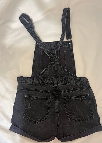 Siyah Kot Askılı Kısa Tulum - Görsel 3