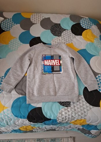 Marvel Baskılı Gri Erkek Sweatshirt