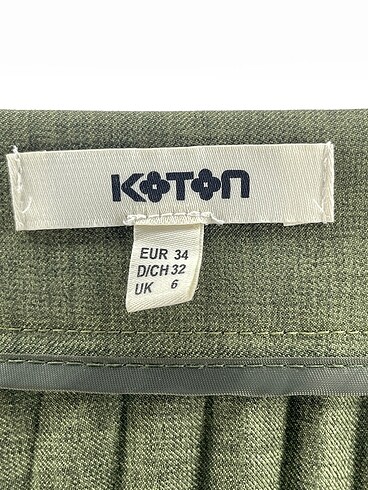 34 Beden yeşil Renk Koton Midi Etek %70 İndirimli.