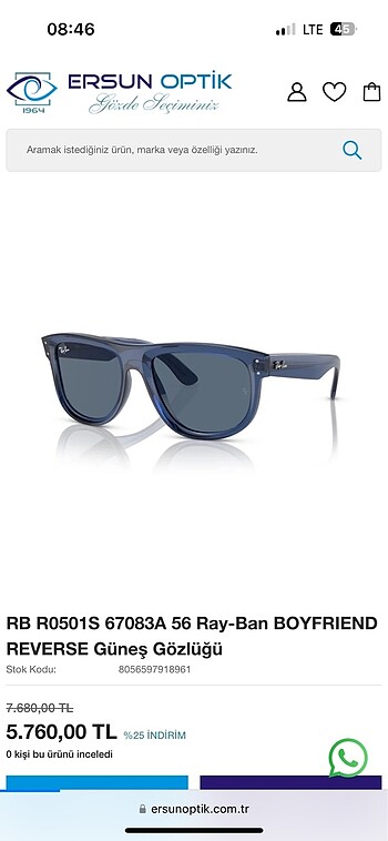 Ray Ban ORJİNAL RAY BAN WAYFARER REVERSE