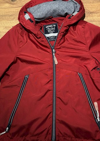 Kırmızı Fermuarlı Erkek Çocuk Mont - Görsel 3