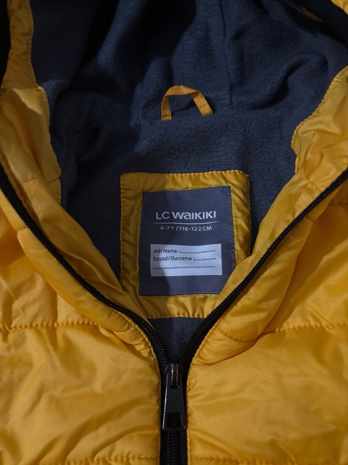 Sarı Fermuarlı Erkek Çocuk Mont - Görsel 3