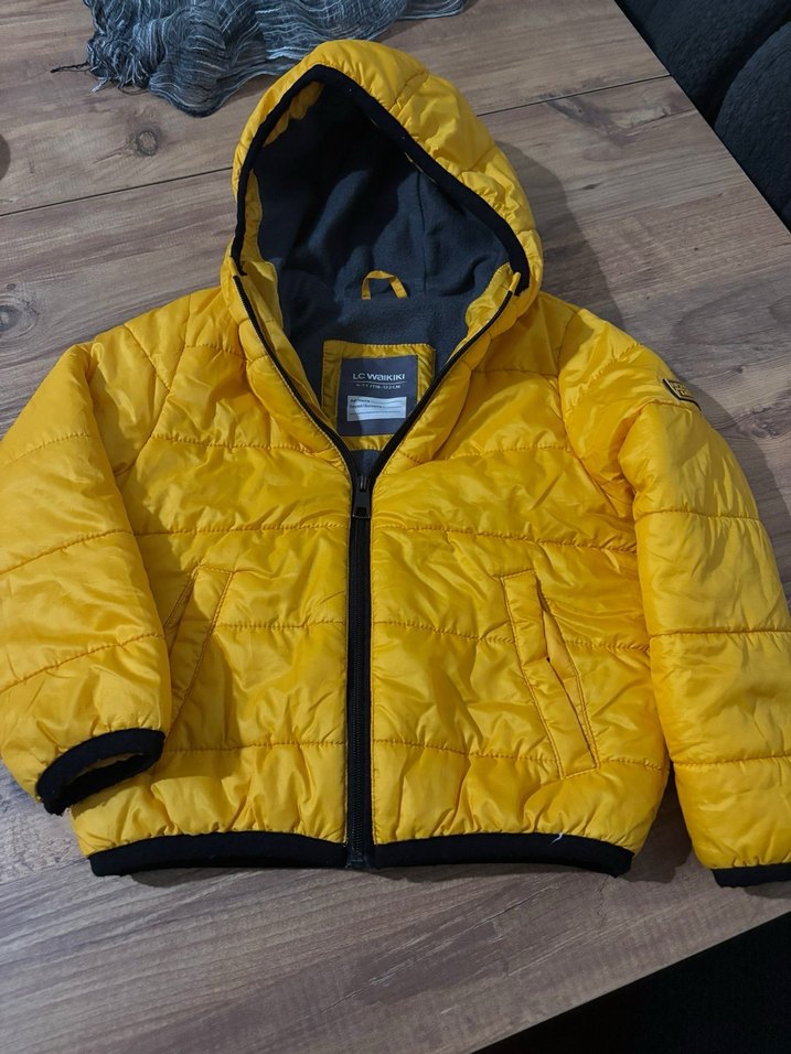 Sarı Fermuarlı Erkek Çocuk Mont - Görsel 2