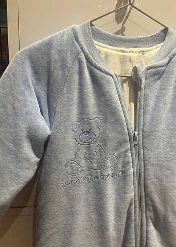 Gri Fermuarlı Bebek Tulumu - Görsel 2