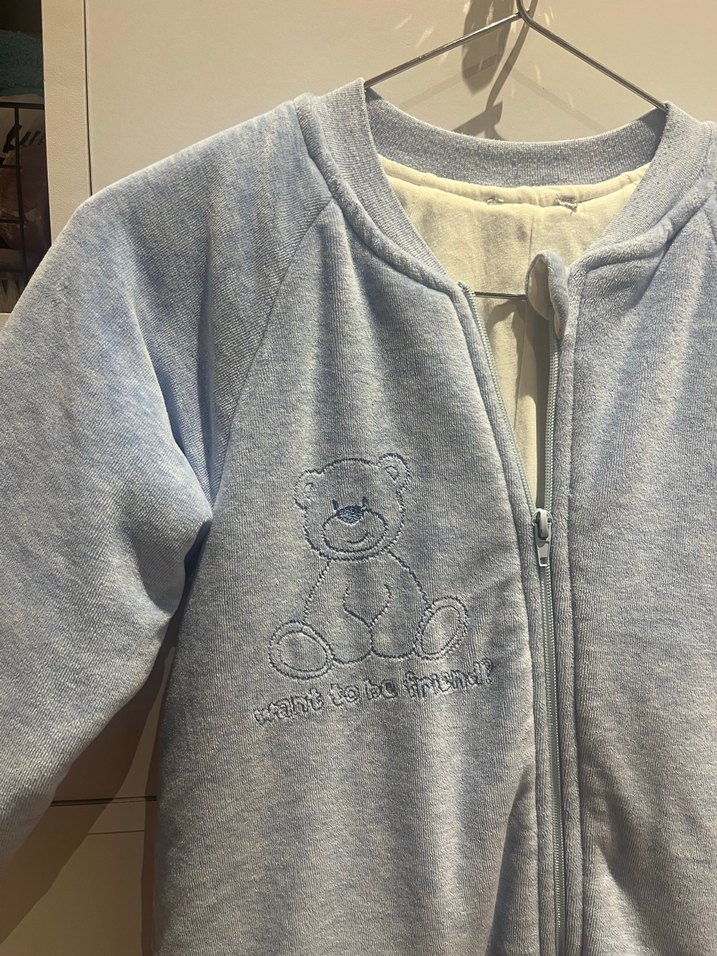 Gri Fermuarlı Bebek Tulumu - Görsel 2