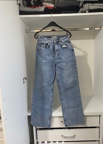30 Beden mavi Bol Kesim Midi Jean