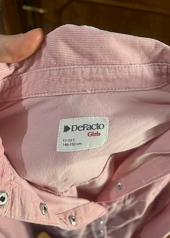 Düğmeli Pembe Keten Kadın Gömlek - Görsel 3