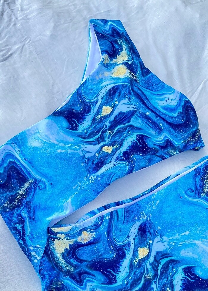 tek omuz desenli mayokini - Görsel 2