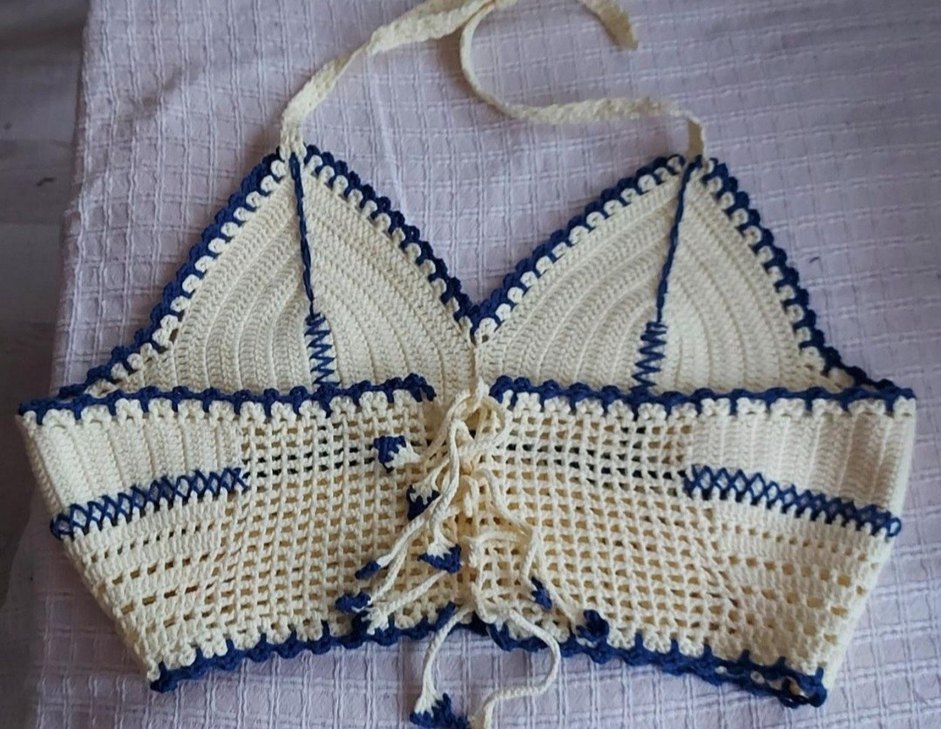 Nakışlı Beyaz Bohem Mini Bralet - Görsel 2