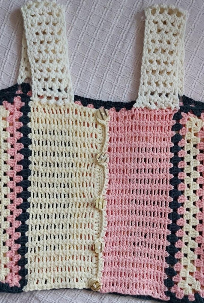 Çok Renkli Dantel Detaylı Örgü bustiyer - Görsel 3