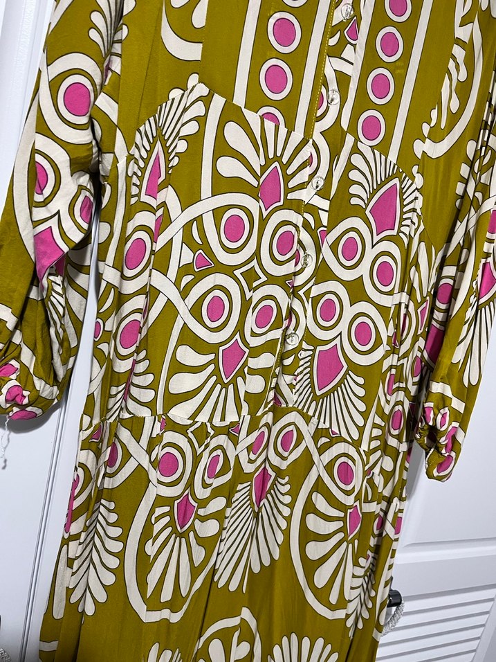 Püsküllü Çok Renkli Bohem Uzun Elbise - Görsel 3