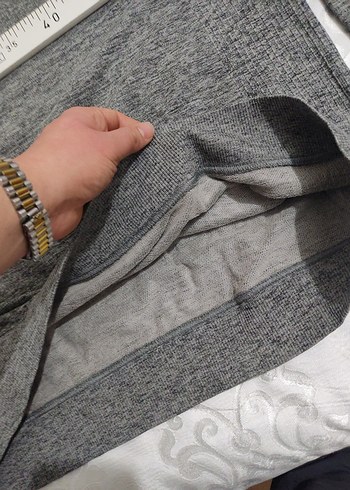 Gri Erkek Sweatshirt, Bisiklet Yaka, Uzun Kollu - Görsel 4