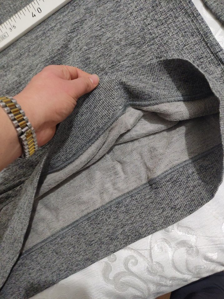 Gri Erkek Sweatshirt, Bisiklet Yaka, Uzun Kollu - Görsel 4