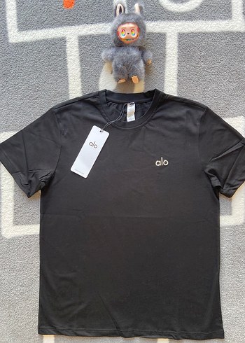 Alo yoga Kadın Siyah beyaz ekru   Kısa Kollu Tişört - Görsel 5