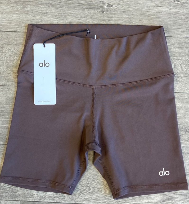 Alo yoga Biker Tayt kahverengi - Görsel 2
