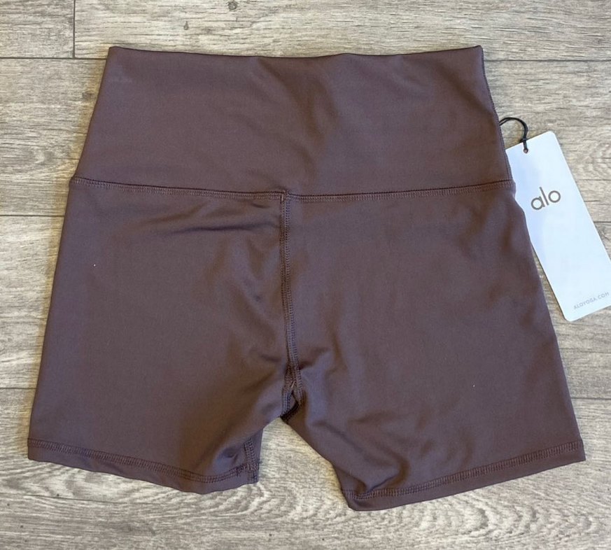 Alo yoga Biker Tayt kahverengi - Görsel 3