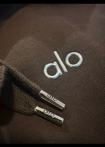 Alo yoga Kahverengi Kapüşonlu Kadın takım - Görsel 5