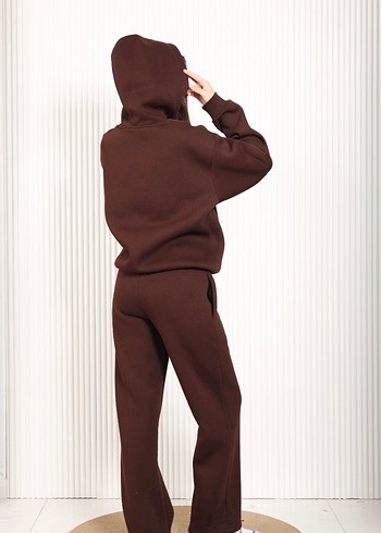 Alo yoga Kahverengi Kapüşonlu Kadın takım - Görsel 2