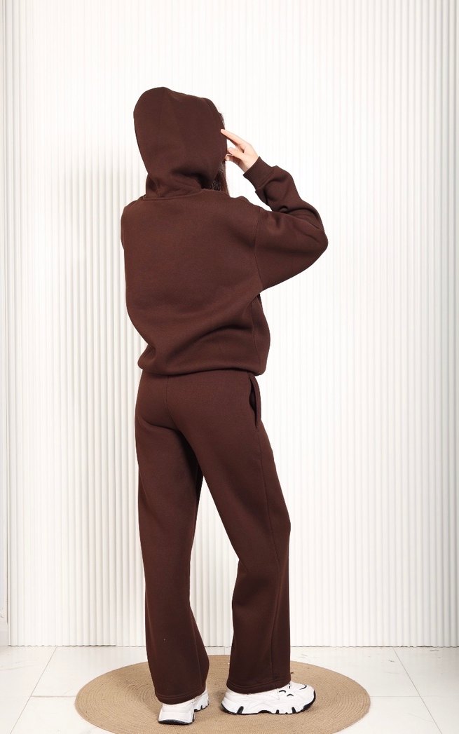 Alo yoga Kahverengi Kapüşonlu Kadın takım - Görsel 2