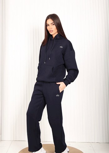 Alo yoga Kadın Lacivert Oversize takım - Görsel 2