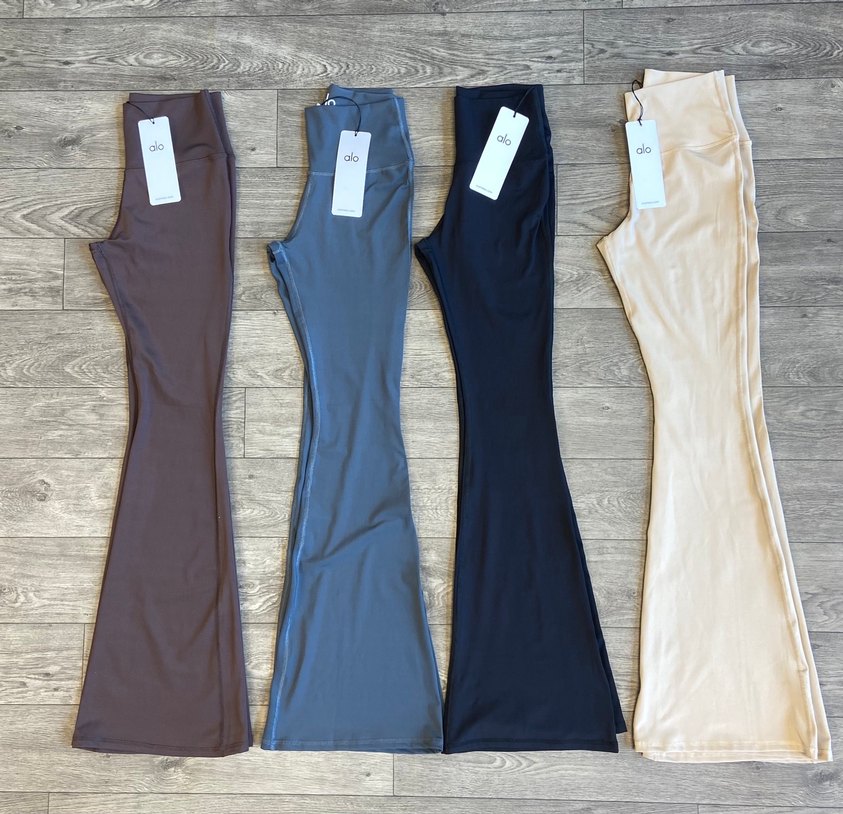 Alo yoga Kadın kahverengi İspanyol Paça tayt - Görsel 4