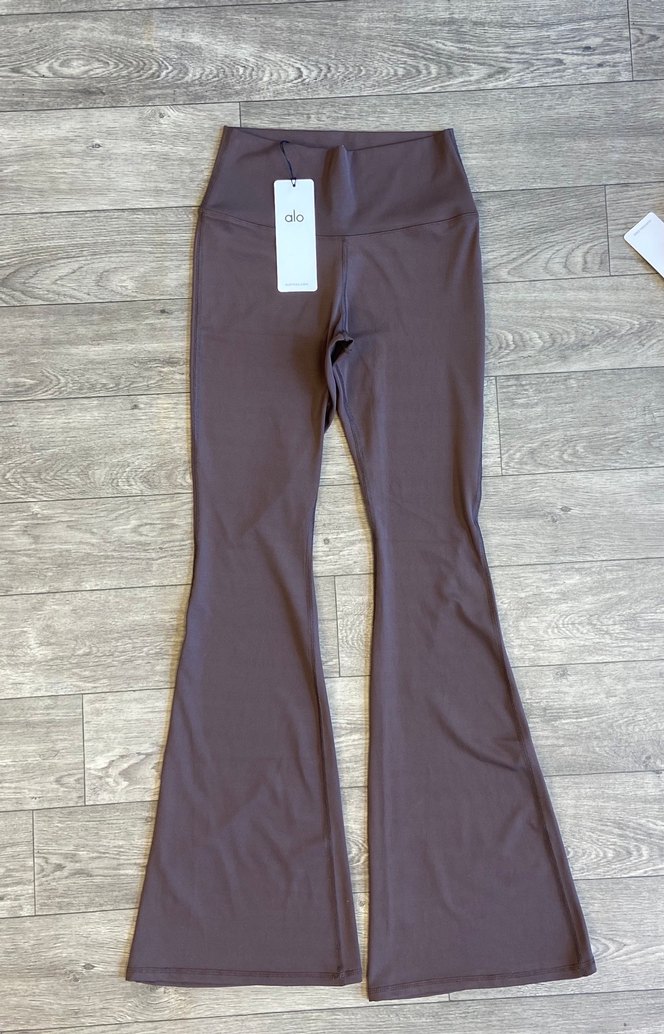 Alo yoga Kadın kahverengi İspanyol Paça tayt - Görsel 5